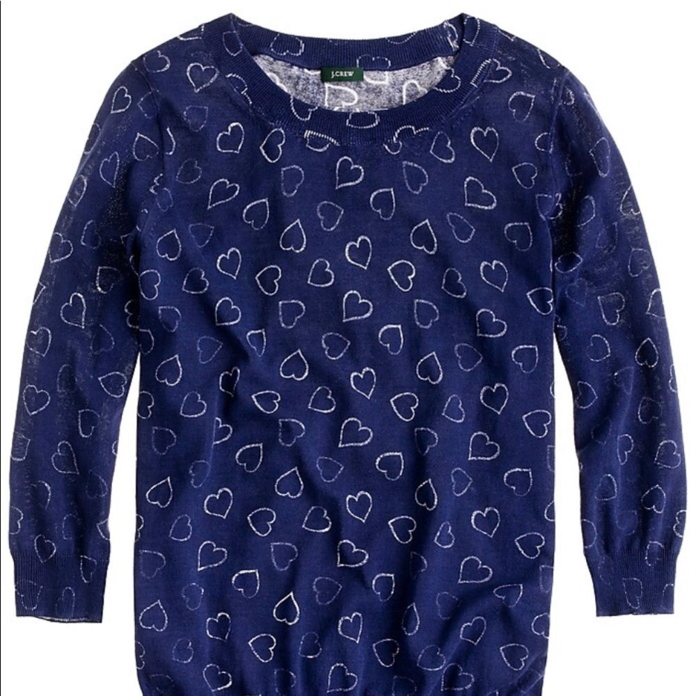 J.Crew Tippi sweater in heart-print crepe XL